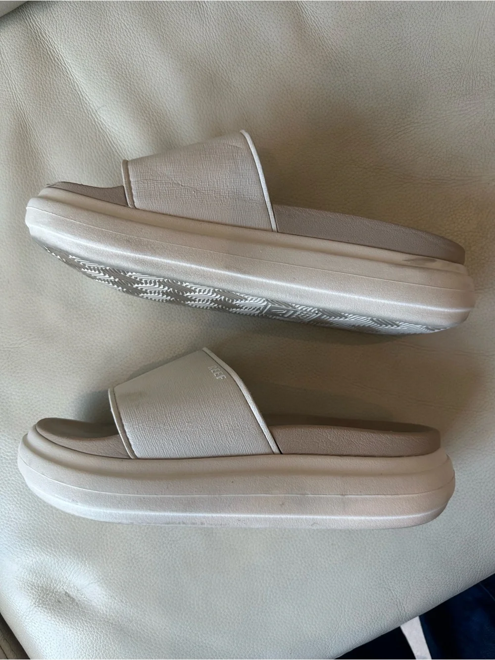 Reef Women's Slide Sandals in Neutral Beige